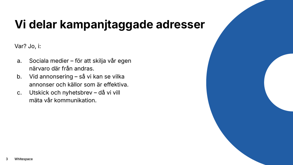 Om kampanjtaggade adresser för att mäta kampanjtrafik
