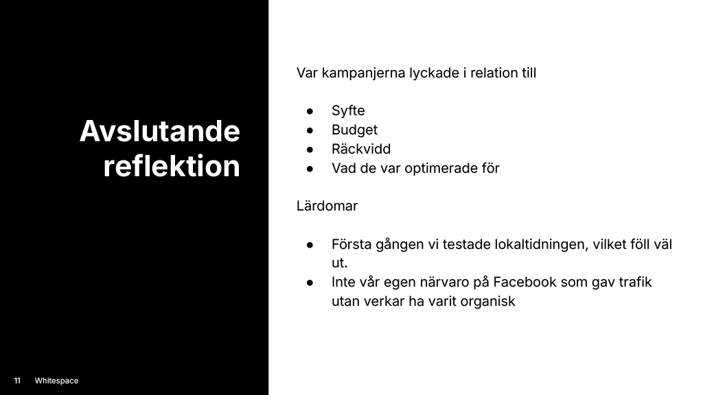 Avslutande reflektion